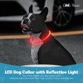 thumbnail image 2 of Collar LED para perros resistente al agua con luz reflectante Collar LED para perros que brilla en la oscuridad para mayor seguridad y visibilidad (50 cm), 2 of 4