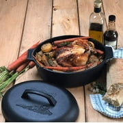 Bayou Classic 7415 6 Qt. Oval Cast Iron Roaster Pot with Lid and Handles