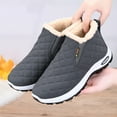 thumbnail image 4 of Viluyesy Womens Winter Booties, Warm Faux Fur Lined Soft Thick Sole Slip On Casual Comfortable Outdoor Snow Shoes Gray US6, 4 of 7