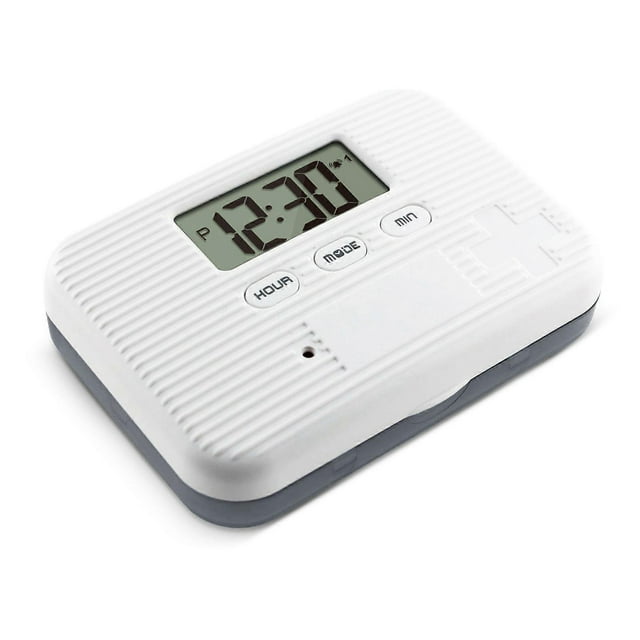 Portable Mini Pill Box Timed Reminders 6 Compartments Pill Organizer Electronic Reminder Pill Box with Timer Five-Group Alarm