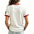 thumbnail image 4 of 9/11 25th Anniversary Shirt Womens WE Will Never Forget Tee Shirts | Lightweight Fabric, V Neck Short Sleeve Tops, American Flag, 2001-2026 25Th Anniversary Tops, Patriotic Honor Tee Shirt White,S, 4 of 4