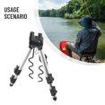 thumbnail image 4 of Retractable Fishing Bracket Tripod Aluminum Foldable Fishing Rod Pole Holder, 4 of 9