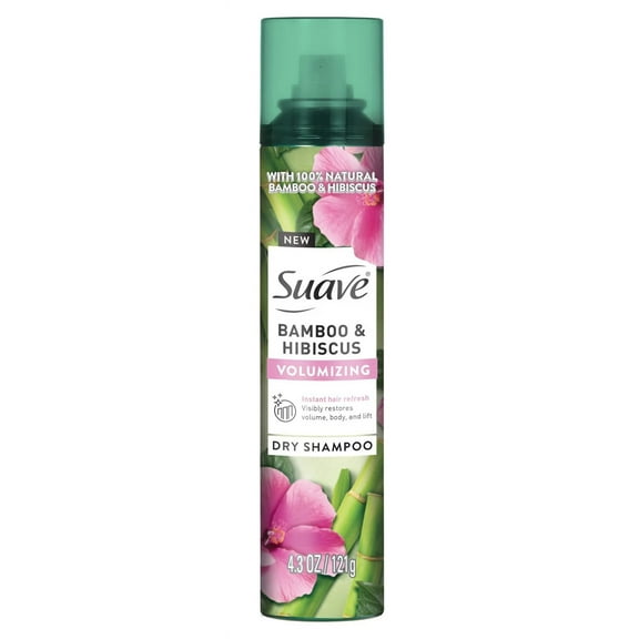 Suave Bamboo & Hibiscus Volumizing Dry Shampoo, for Restoring Body & Lift, 4.3 oz (Pack of 3)