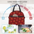 thumbnail image 4 of Fuzoiu Strawberry Print Insulated Lunch Bag for Women Men Large Reusable Lunch Box Adult Leakproof Portable Cooler Tote Bags for Work Picnic, 4 of 7