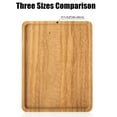 thumbnail image 3 of Kuizinor Wood Tray for Coffee Tea Extra Large Wooden Serving Tray for Food Fruit Snack Decorative Serving Platter, 17.7x13.8 Inches-Light Brown, 3 of 10