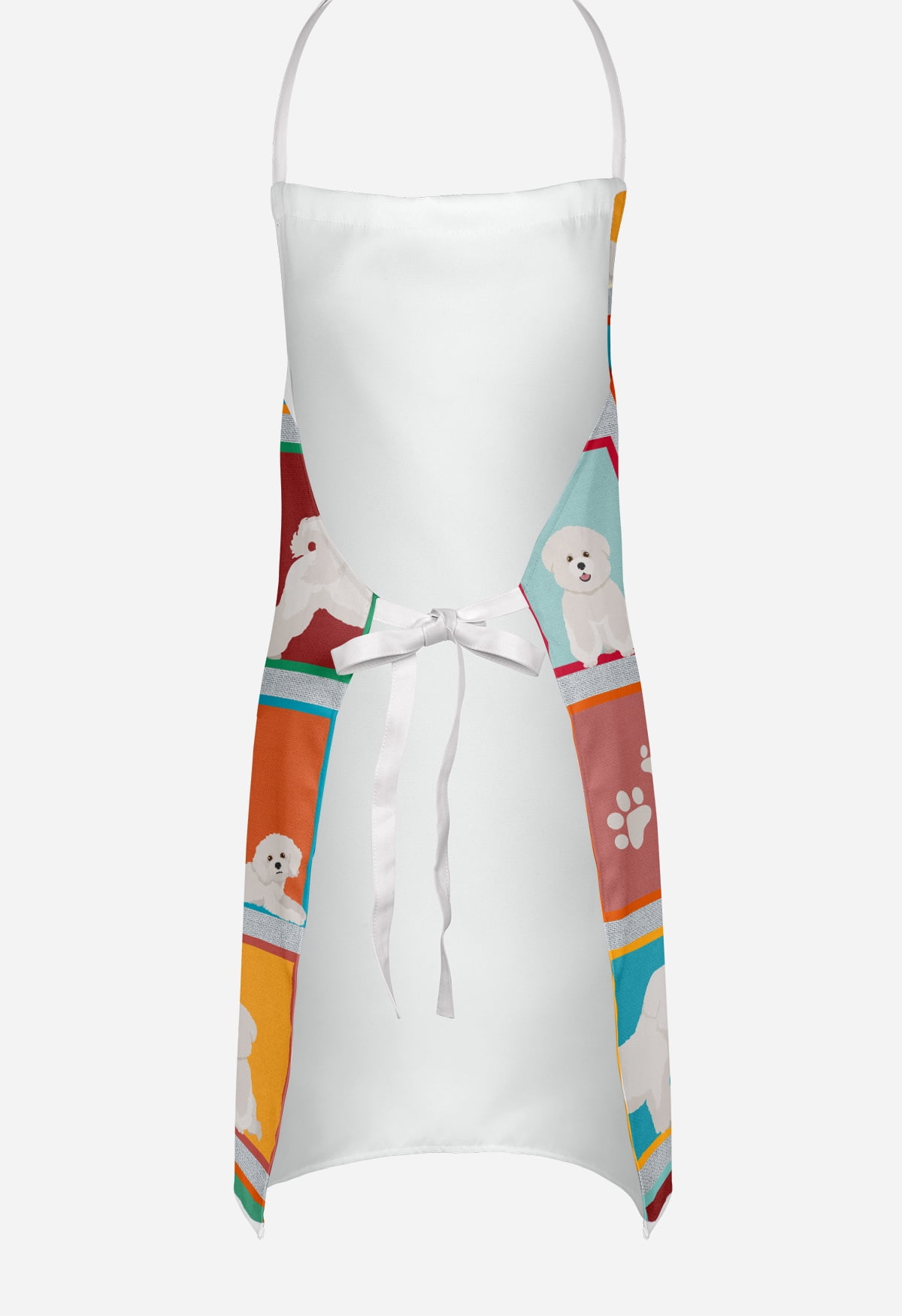 Lots of Bichon Frise Apron 27 in x 30 in