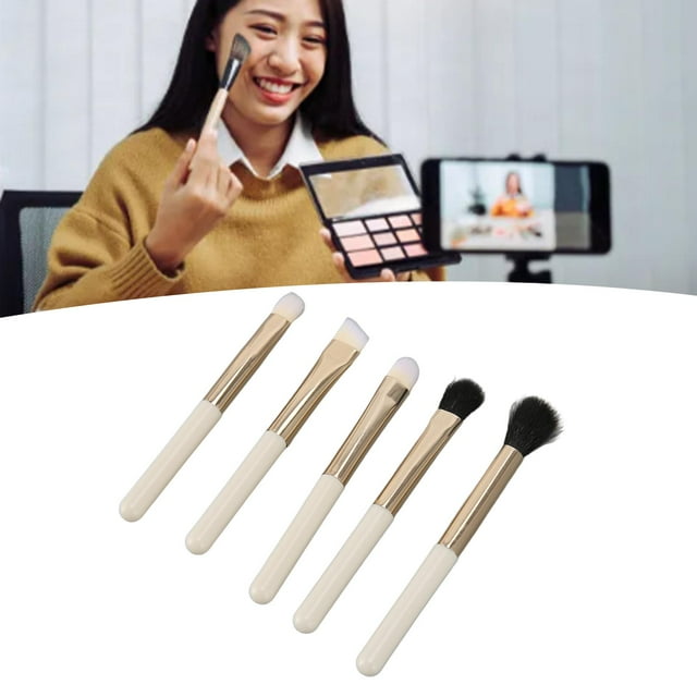 Juego de brochas de maquillaje ANGGREK Sintéticas Portátiles