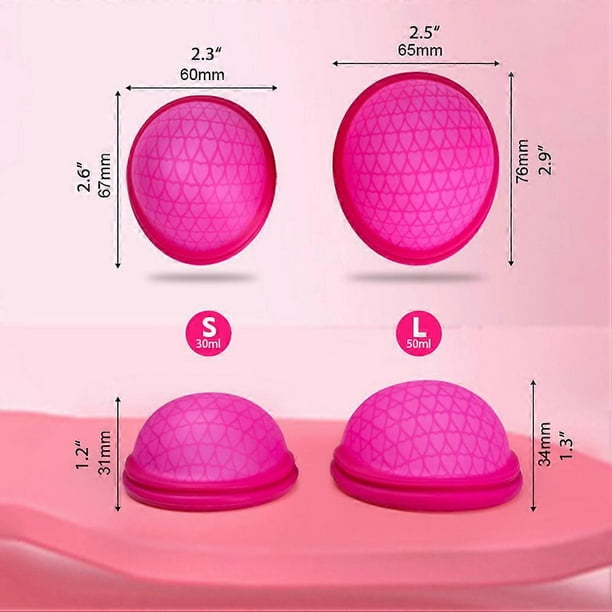 Reusable Extra Fine Flat Menstrual Cup Silicone Menstrual Disc for Intensive Days with S+L Storage Bag