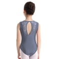 thumbnail image 3 of iEFiEL Girls Lace Splice Ballet Dance Leotard Cutout Back Gymnastics Jumpsuit, 3 of 7