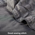 thumbnail image 2 of Organictune 3 Piece Seersucker Textured Stripe Duvet Cover Set, Breathable and Cool Comforter Cover Set with Zipper & Corner Ties, Dark Gray, King, 2 of 6