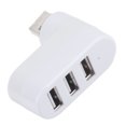 thumbnail image 4 of Concentrador USB 2.0 de 3 puertos con rotación de 90°/180°, estación de acoplamiento USB portátil intercambiable en caliente para viajes en casa y oficina (blanco), 4 of 5