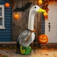 thumbnail image 4 of Halloween Porch Goose Outfits - Yard Goose Outfits Pumpkin Costume with Glasses Fall Halloween Goose Clothes for 23" Goose Outdoor Patio Yard Lawn Art Decoration, 4 of 6