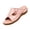Pink, variant on Womens Summer Dressy Orthopedic Sandals Flat Breathable Arch Support Orthopedic Wide Width Leather Wedge Bunion Comfort Toe Ring Flat Casual Flip Flops