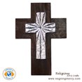 thumbnail image 1 of Cruz de peltre de estilo moderno sobre roble Oremus Mercy 16-153-65, 1 of 1