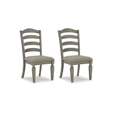 Signature Design by Ashley Lodenbay Classic Farmhouse Dining Chair, Set of 2, Antique Gray