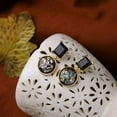 thumbnail image 3 of Moda para mujer para hombre de cristal de de imitación de oro pendientes colgantes joyería del perno prisionero del oído Zulema Pendientes de cristal, 3 of 8
