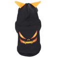thumbnail image 6 of Walbest Halloween Devil Dog Hoodies with Hat Funny Cat Clothes Pumpkin Demon Design Warm Pet Suit Two-Legged Costume for Small Medium Dogs (Yellow, M Size), 6 of 7
