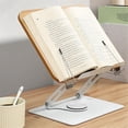 thumbnail image 5 of Soporte para libros con base giratoria de 360 grados para leer, soporte de exhibición de libros plegable con manos libres y papel C como se muestra, 5 of 5