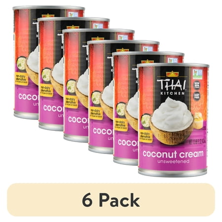 (6 pack) Thai Kitchen Gluten Free Unsweetened Coconut Cream, 13.66 fl oz Can