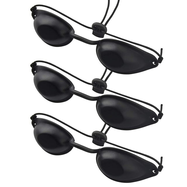 3 Pcs Lunettes de solarium, Lunettes de Sécurité pour les Yeux UV, protection des Yeux pour studio de Bronzage, Lunettes de Sécurité de solarium Infrarouge Fiables pour Thérapie laser, Épilation IPL