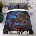 thumbnail image 4 of Gárgolas Conjunto de sábanas temático, trío de piezas, cómodo y amigable con la piel, diseño único, regalo de decoración para el hogar para familiares, amigos y fans,140cm *210cm, 4 of 6