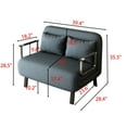 thumbnail image 4 of 39″ Tri - Fold Chair Bed with Soft Velvet Upholstery | Home & Office Use, Simple Functionality, 4 of 6