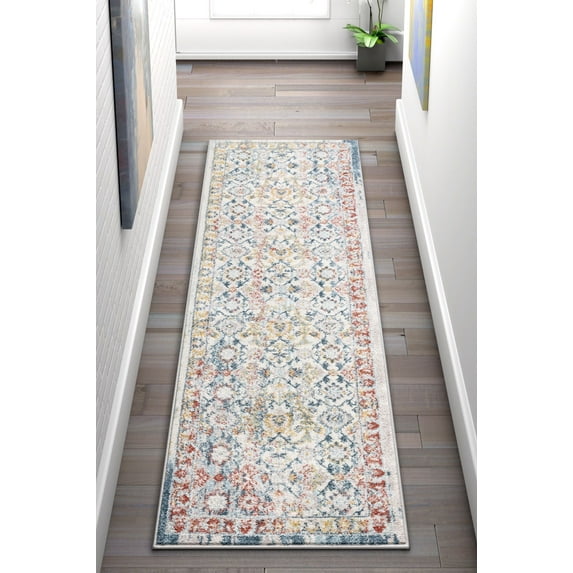 Well Woven Rella Beige Vintage Bohemian Floral Area Rug