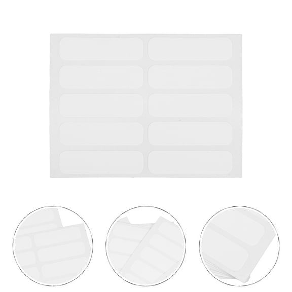 Homoyoyo Washable White Fabric Stickers for Clothes Easy to Write on 100Pcs