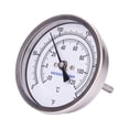 thumbnail image 3 of Measureman Fully Stainless Steel Pot, Kettle, Brewing Bimetal Thermometer, 3" Dial, 2-1/2" Stem, 0-250 deg F/-20-120 deg C, +/-1% Accuracy, Adjustable, 1/2" NPT Back Mount, 3 of 8