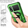 thumbnail image 2 of Nagebee Phone Case Compatible for T-Mobile REVVL V 4G (2021) with Tempered Glass Screen Protector, Full-Body Protective [Military-Grade] Magnetic Car Mount Ring Holder Heavy-Duty Case (Green), 2 of 6