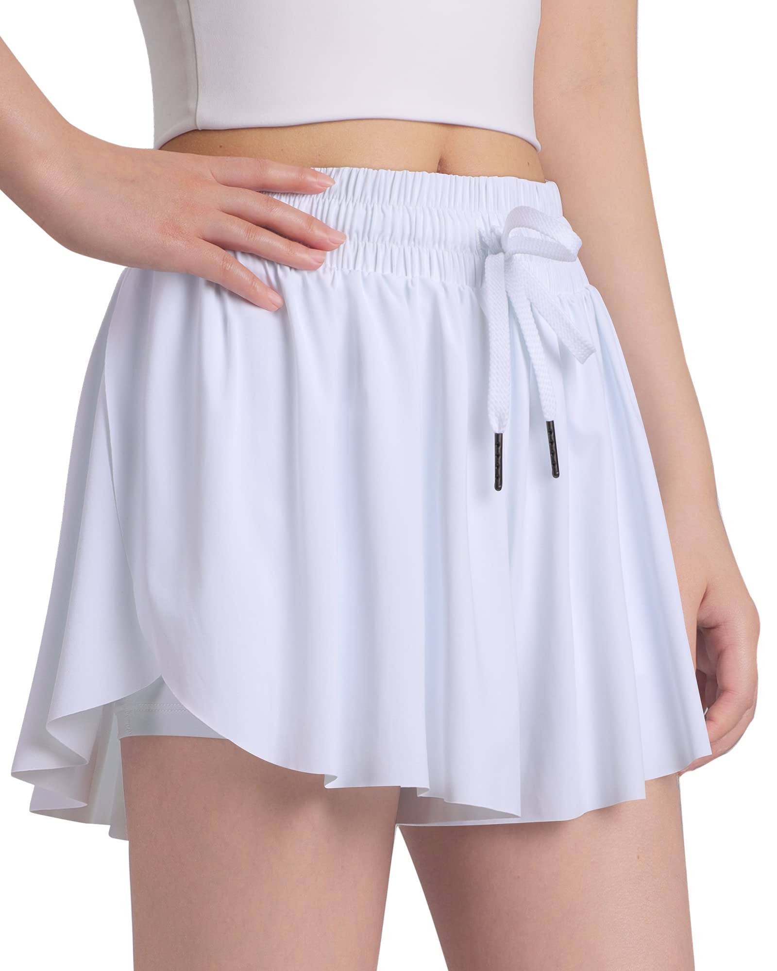 Liberty PRO Shorts Con Gonna A Farfalla E Pocket - Pantaloncini Donna Con Fodera - 3 Pezzi