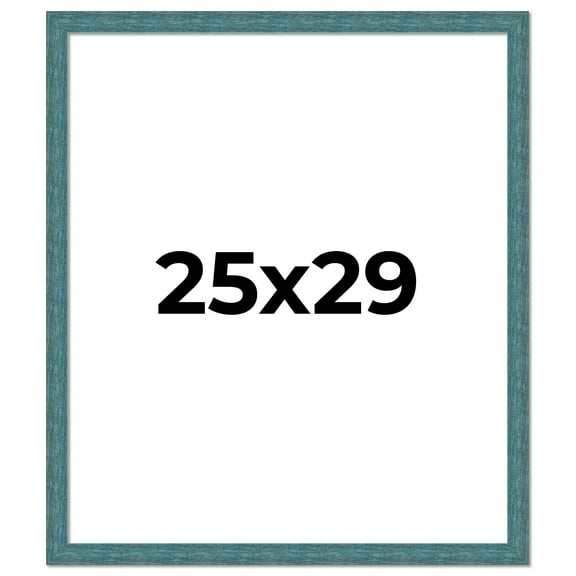 25x29 Frame Blue Rustic Barnwood Solid Wood Picture Frame Width 1.25 Inches | Interior Depth 0.5