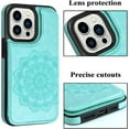 thumbnail image 5 of for iPhone 14 Pro Case with Card Holder, Flower Magnetic Back Flip Case for iPhone 14 Pro Wallet Case for Women, Protective Case Phone Case for iPhone 14 Pro,Mint, 5 of 14