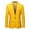 Yellow, variant on Mens Formal Blazer Coat Single One Button Solid Color Casual Stretch Lightweight Outwear Business Party Elegant Overcoats