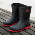 thumbnail image 4 of Botas de lluvia para hombre, botas de goma a media pantorrilla a la moda, calzado de agua antideslizante, botas de seguridad para el trabajo impermeables para exteriores, zapatos de lluvia para hombre, 4 of 5