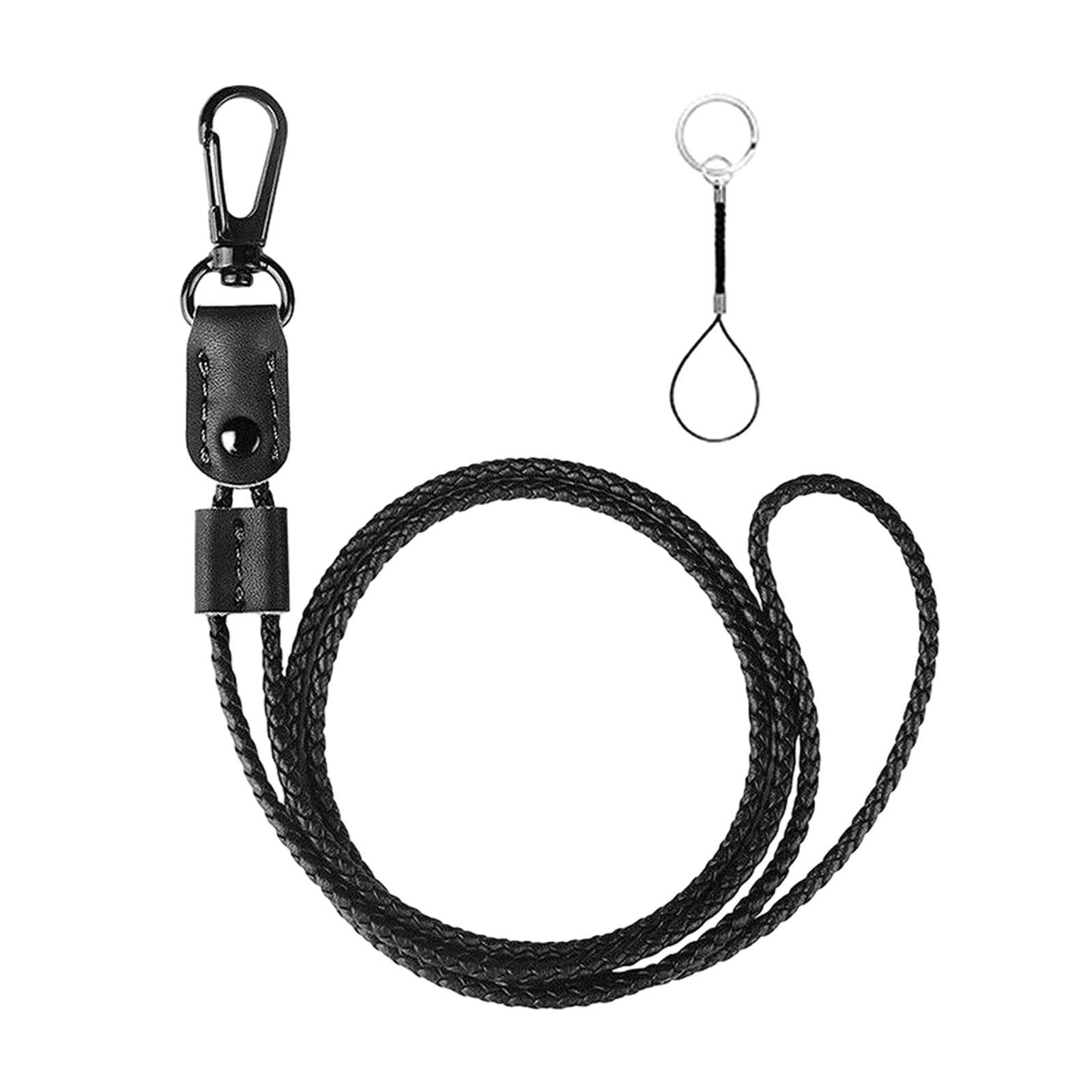 Runquan Card Lanyard Portable Multipurpose Id Hanging Lanyard for Keys ID Badges Wallet Black
