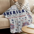 thumbnail image 5 of Kumdkd USA Flag Throw Blanket - 4th of July Patriotic Flannel Blanket for Couch, Bed, Camping & Outdoor Decor - Lightweight Sofa Throw for Memorial Day & Independence Day, 5 of 6