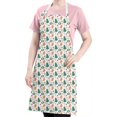 thumbnail image 5 of White Christmas Gingerbread and Tree Apron-Garden Aprons for Women with Pockets-Cotton Linen Waterproof Kitchen Cooking Gardening Aprons Adjustable for Kitchen,Cooking,BBQ and Salon 32"x27", 5 of 7