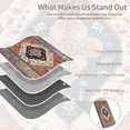 thumbnail image 3 of Washable Runner Rug 2X10 Ft Non Slip Cloud-Feel Softness Bohemian Rust & Navy, MOURZAORS, 3 of 8