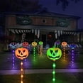thumbnail image 5 of Teissuly 2PC Six To One Halloween Pumpkin Solar Ground Light Pumpkin Decoration Garden Outdoor Decoration Halloween Ground Light, 5 of 8