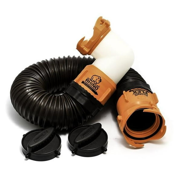 Camco CA321492, Black Plastic 3 ft. Tote Tank Sewer Hose Kit, RV Sewer System Accessories
