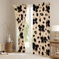 thumbnail image 3 of Homewish Abstract Flying Butterflies Black Out Curtains for Female Men Adults,Leopard Print Curtains Pack of 2 (42x63 Each),Black Brown Bedroom Curtains,Lightweight Room Decor, 3 of 6