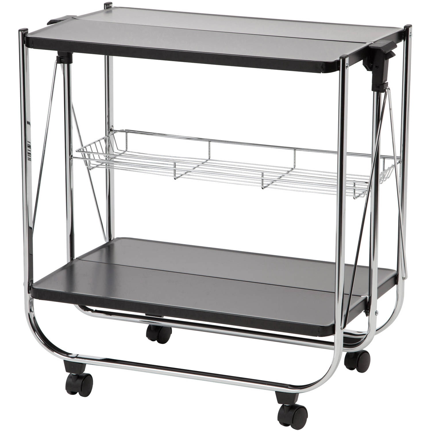 IRIS Foldable Serving Cart, Black