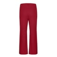 thumbnail image 5 of Chiccall Mens Pants Relaxed Stretch Classic Flared 70s Style Bell Bottom Pants Red L, 5 of 5