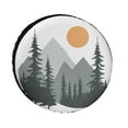 thumbnail image 1 of Housse de Pneu de Rechange Robuste 12 Pouces Arbres et Montagnes avec Protection Solaire Résistant aux Intempéries Protecteurs de Roues Universels Art Moderne Mi-Siècle Géométrique pour Véhicule Récréatif Remorque SUV Camion, 1 of 8