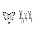 thumbnail image 1 of Reloj De Pared De Mariposa De Acrílico Y Figura De Familia De Conejos, Conjunto Decorativo Para Oficina, Comedor, Habitación De Niños, Centro De Mesa De Granja, Adorno, 1 of 8