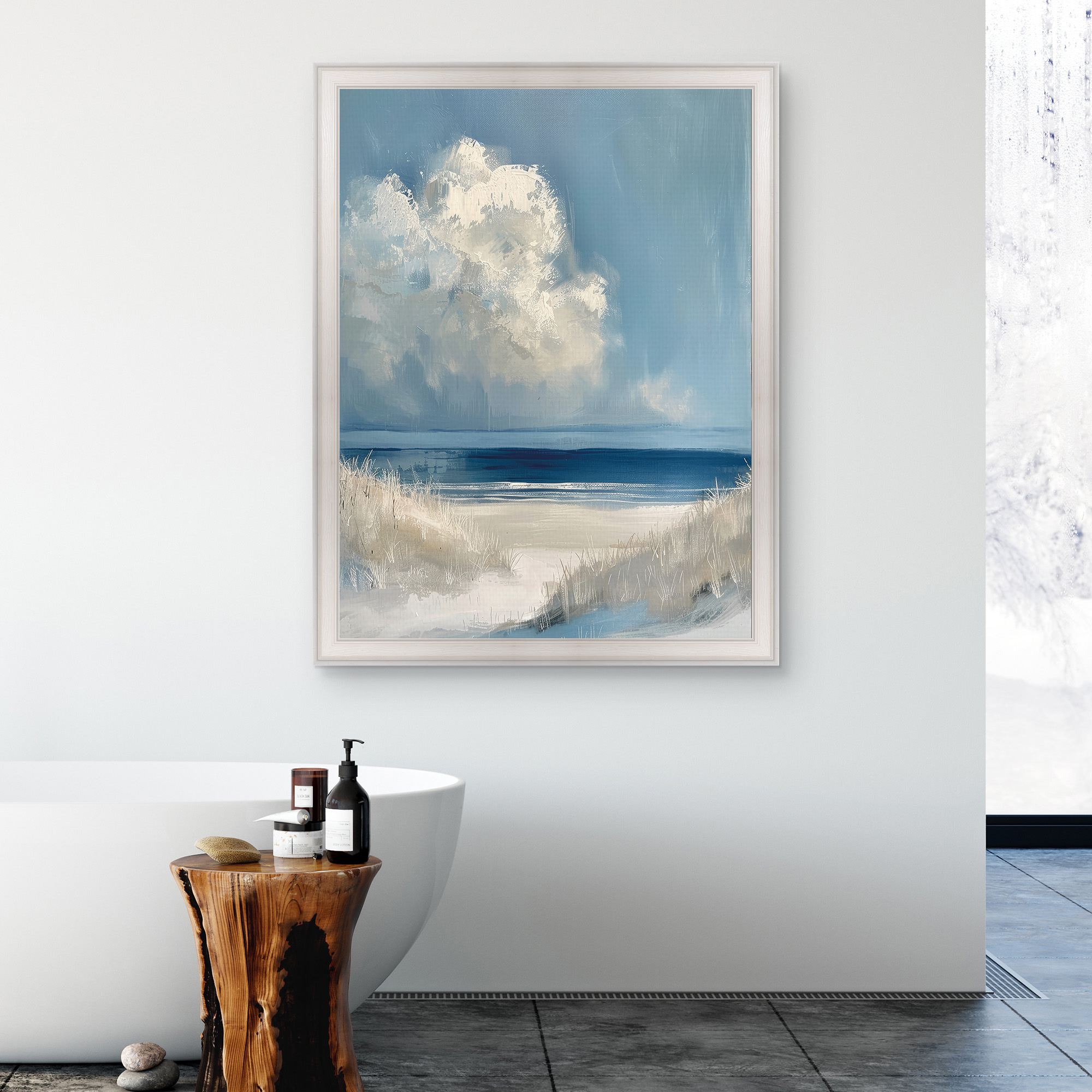 Dark Waters Ahead Framed Canvas