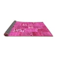 thumbnail image 2 of Ahgly Company Indoor Round Patchwork Pink Transitional Area Rugs, 5' Round, 2 of 4