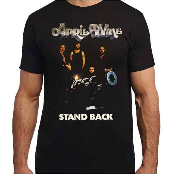 VINTAGE April Wine band stand back black T-shirt, S-5XL
