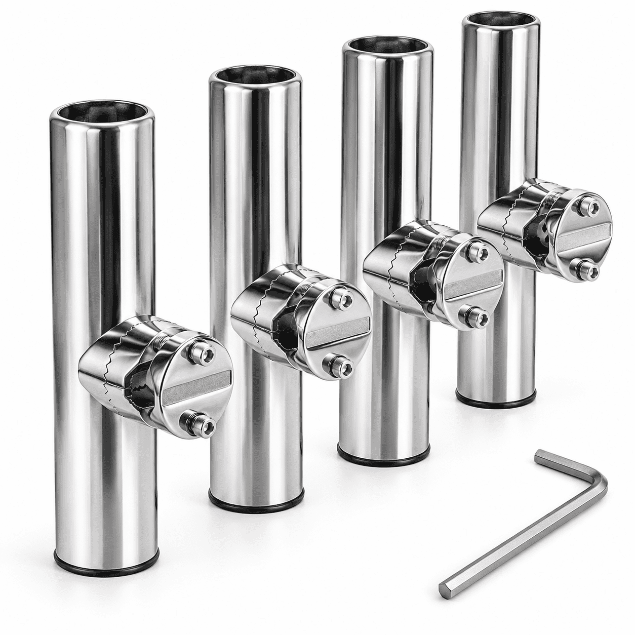 304 Stainless Steel Boat Fishing Rod Holder for 7/8 to 1 Rails